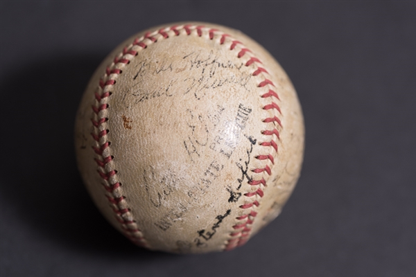 1943 Lancaster Red Roses Team Signed Baseball w. George Kell